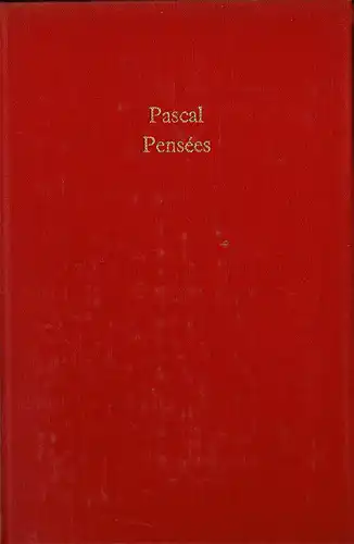 Pens‚es. Text tabli et Annot‚ Par Jacques Chevalier. Pr‚face De Jean Guitton. 