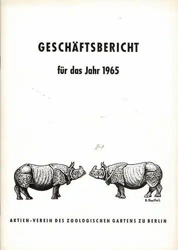 Gesch„ftsbericht fr das Jahr 1965. 