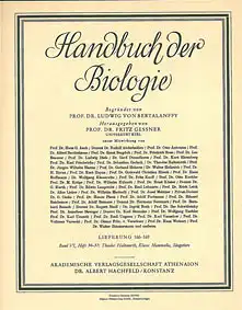 Handbuch der Biologie - Band VI Heft 34-37, Klasse Mammalia, Säugetiere. 