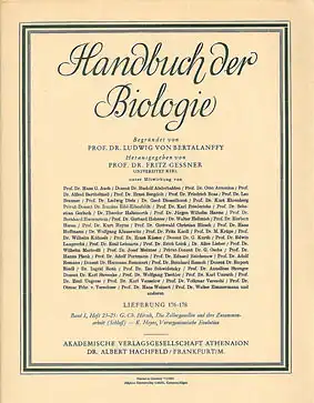Handbuch der Biologie - Band I Heft 23-25, Die Zellorganellen und ihre Zusammenarbeit (Schluß), Vororganismische Evolution. 