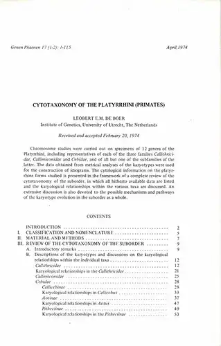 Cytotaxonomy of the Platyrrhini (Primates). 