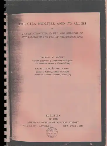 The Gila Monster and its Allies : The Relationships, Habits, and Behaviour of the Lizards of the Family Helodermatidae (Kopie). 