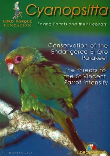 Cyanopsitta - Zeitschrift der Loro Parque Fundacion, Nr. 71, Dec. 2003. 