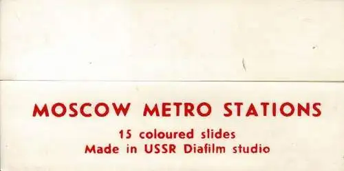 Moscow Metro Stations. 15 Coloured Slides. Made in USSR Diafilm Studio. 