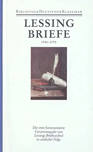 Briefe von und an Lessing 1743-1770. (= Gotthold Ephraim Lessing - Werke und Briefe in 12 Bd., Bd. 11/I). 