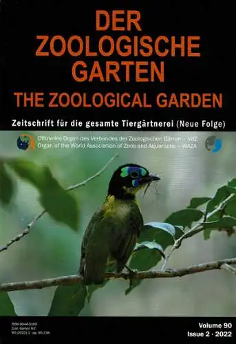 Der Zoologische Garten, Band 90, 2022, Heft 2 (Beiträge und a.: historical overview of polar bears, Malagasy birds, Chemisches Enrichment, Ex situ management Amazon River Dolphin). 