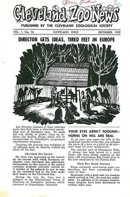 Zoo News Vol. 1, No. 16, 1959. 