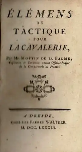 ?l?mens de tactique pour la cavalerie. 