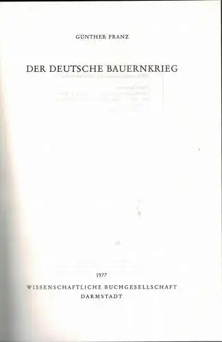 Der deutsche Bauernkrieg. 