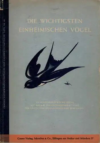 Die wichtigsten einheimischen V”gel. 109 mitteleurop„ische V”gel mit Angabe der Gr”áenverh„ltnisse der deutschen und lateinischen Benennung. 