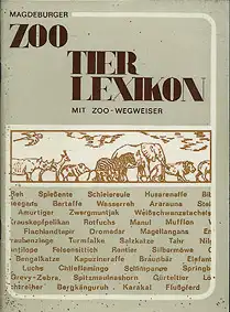 Zootier-Lexikon mit Zoowegweiser (Zeichnung Tiere / Tiernamen). 