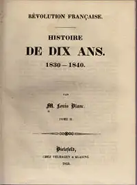 Histoire de Dix Ans 1830-1840, Tome II. 