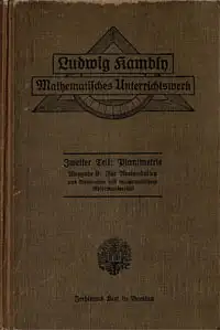 Kambly-Roeder Planimetrie. Ausgabe B: Für Realanstalten. 