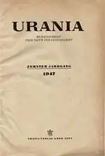 Urania. Monatsschrift über Natur und Gesellschaft. Jhg. 10, Heft 1 (Juli) - Heft 5 (November), gebunden. 
