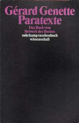 Paratexte. Das Buch vom Beiwerk des Buches. 