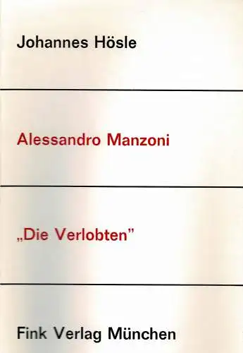 Alessandro Manzoni "Die verlobten". 