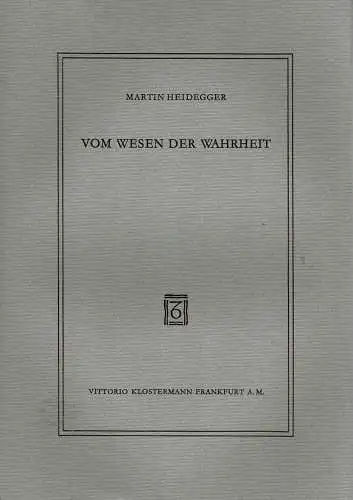 Vom Wesen der Wahrheit. 