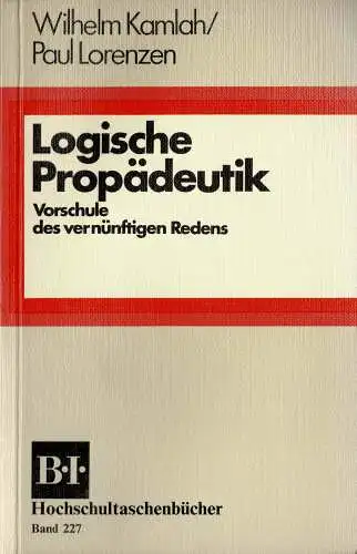 Logische Propädeutik. 