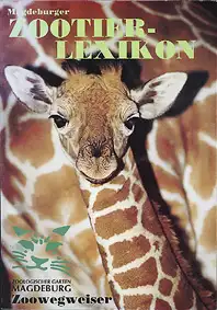Zootier-Lexikon mit Zoowegweiser (Giraffenjungtier). 