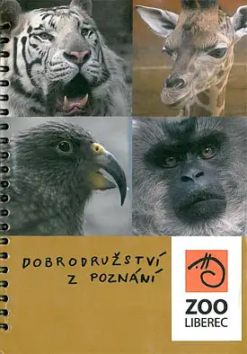 Zooführer (Tiger, Giraffe, Kea, Affe). 