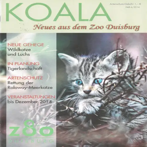 Zoo-Journal Koala, Heft 6/2014. 