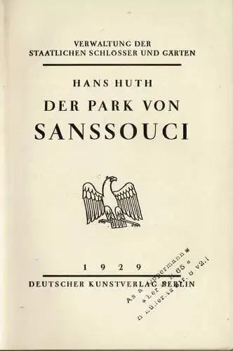 Der Park von Sanssouci. 