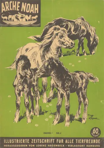 Arche Noah. Illustrierte für alle Tierfreunde. 1. Jhg. Nr. 2 (Shetlandponys). 