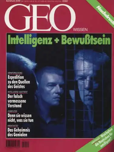 Geo Wissen 3/1992. Intelligenz + Bewußtsein. 