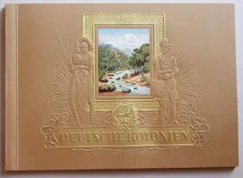 Deutsche Kolonien. Zigarettenbilder-Sammelalbum. Mit Zueignung durch den Verfasser. 42 der 228 Sammelbilder fehlen!. 