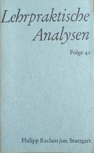 Gabriele Wohmann - Die Witwen… / Theodor Fontane - Mathilde Möhring (=  Lehrpraktische Analysen, Folge 42). 