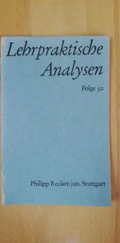 Heinrich Heine - Deutschland. Ein Wintermärchen / Hans Rothe - Verwehte Spuren (=  Lehrpraktische Analysen, Folge 50). 