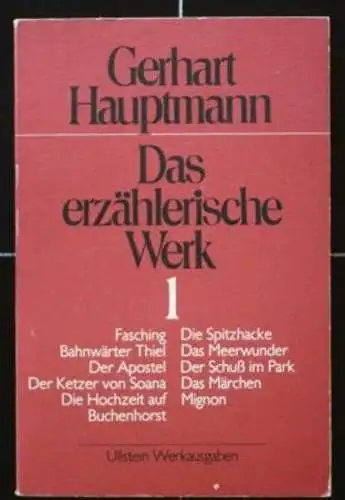 Das erzählerische Werk, Band I: Fasching… Mignon. 