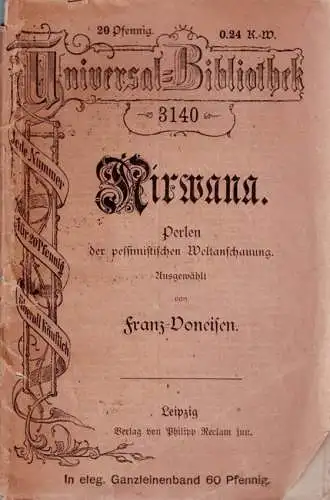 Nirwana. Perlen der pessimistischen Weltanschauung. 