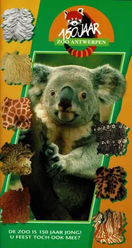 150 Jaar Zoo Antwerpen (Koala) mit Faltplan ohne Banderole. 