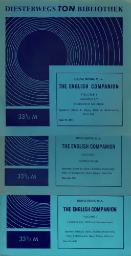 Diesterwegs Ton-Bibliothek. The English Companion. Vol. 1: Lessons I-XVII. 