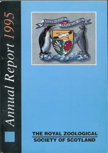 Annual Report 1995 mit Tierbestandsliste des Edinburgher Zoo. 