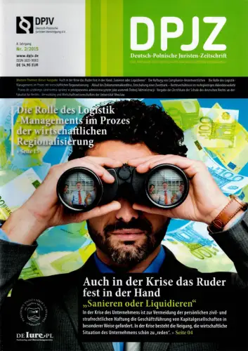 DPJZ - Deutsch-Polnische Juristen-Zeitschrift, 8. Jg., Nr. 2/2015. 