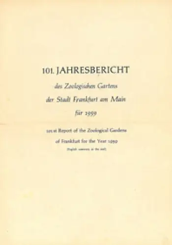 101. Jahresbericht 1959. 