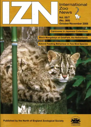 International Zoo News No 368 Vol. 55-7, Oct/Nov 2008. 