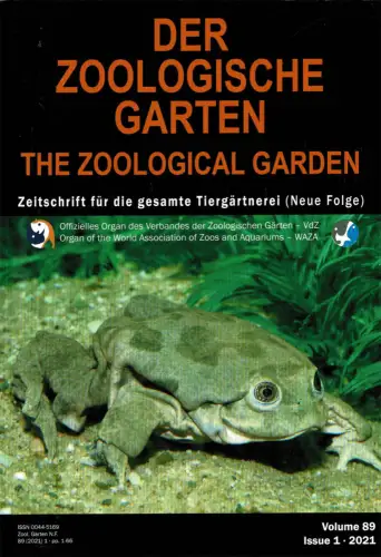 Der Zoologische Garten, Band 89, 2021, Heft 1 (Beiträge und a.: A New Feeding Concept; zur Geschichte der Zeitschrift; Palmgeiern; Burmese Phyton; Titicaca Giant Frog). 
