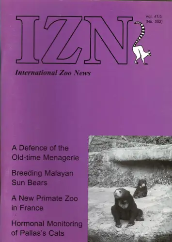 International Zoo News No 302 Vol. 47-5, 2000. 
