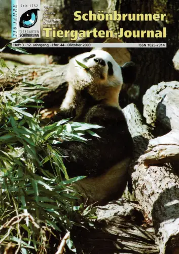 Schönbrunner Tiergarten-Journal, 12.Jg. Heft 3, Oktober 2003. 