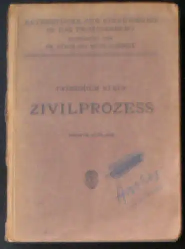 Stein, Friedrich: Zivilprozess. 