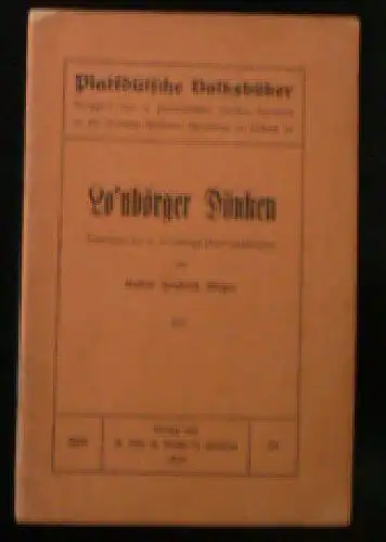 Meyer, Gustav Friedrich: Lo'nbörger Dönken. 