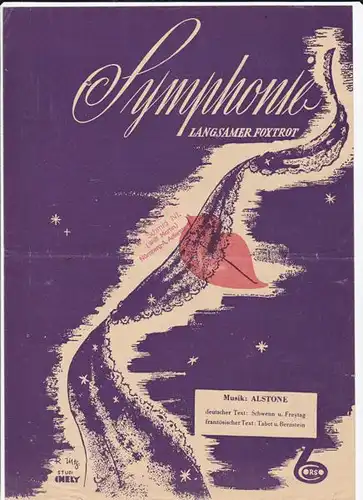 Alstone: Symphonie. Langsamer Foxtrott. 