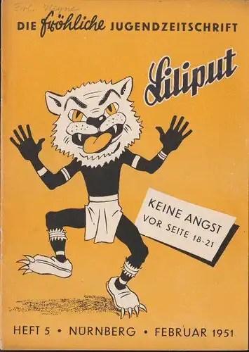 Liliput Februar (Heft 5), 1951, die fröhliche Jugendzeitschrift. 
