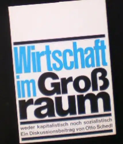 Wirtschaft im Großraum, Weder kapitalistisch noch sozialistich, Ein Diskussionsbeitrag