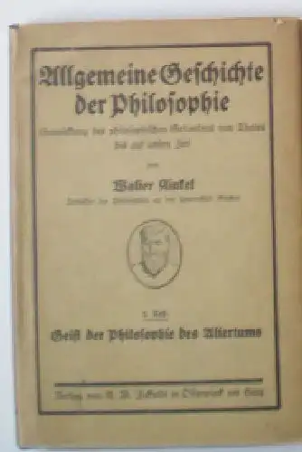 Kinkel, Walter Allgemeine Geschichte der Philosophie 1. Theil, Geist der Philosophie des Altertums