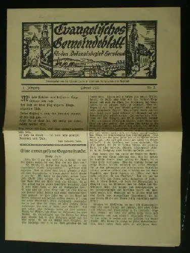 Jahn (Alfeld) und Gritzhammer (Hersbruck) (Hrsg.): Evangelisches Gemeindeblatt für den Dekanatsbezirk Hersbruck, 1. Jahrgang Nr. 2. 