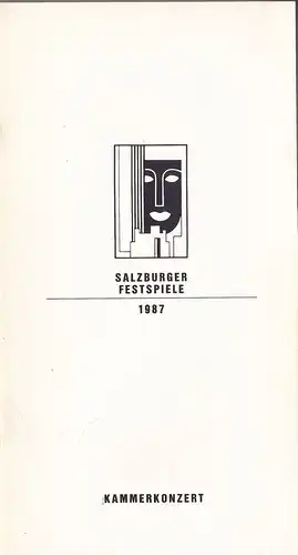Willnauer, Franz (Ed.): Salzburger Festspiele 1987, Kammerkonzert. 